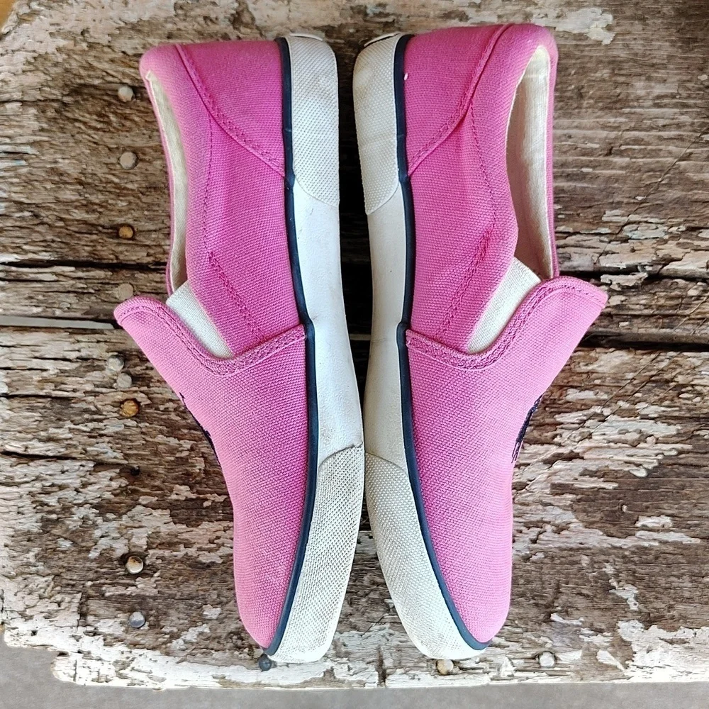 Ralph Lauren Polo toddler shoes size 3 Pink Canvas Slip Ons
